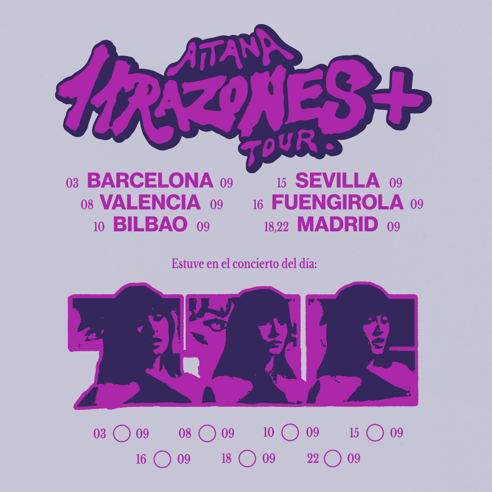 Camiseta Oficial 11Razones+ Tour