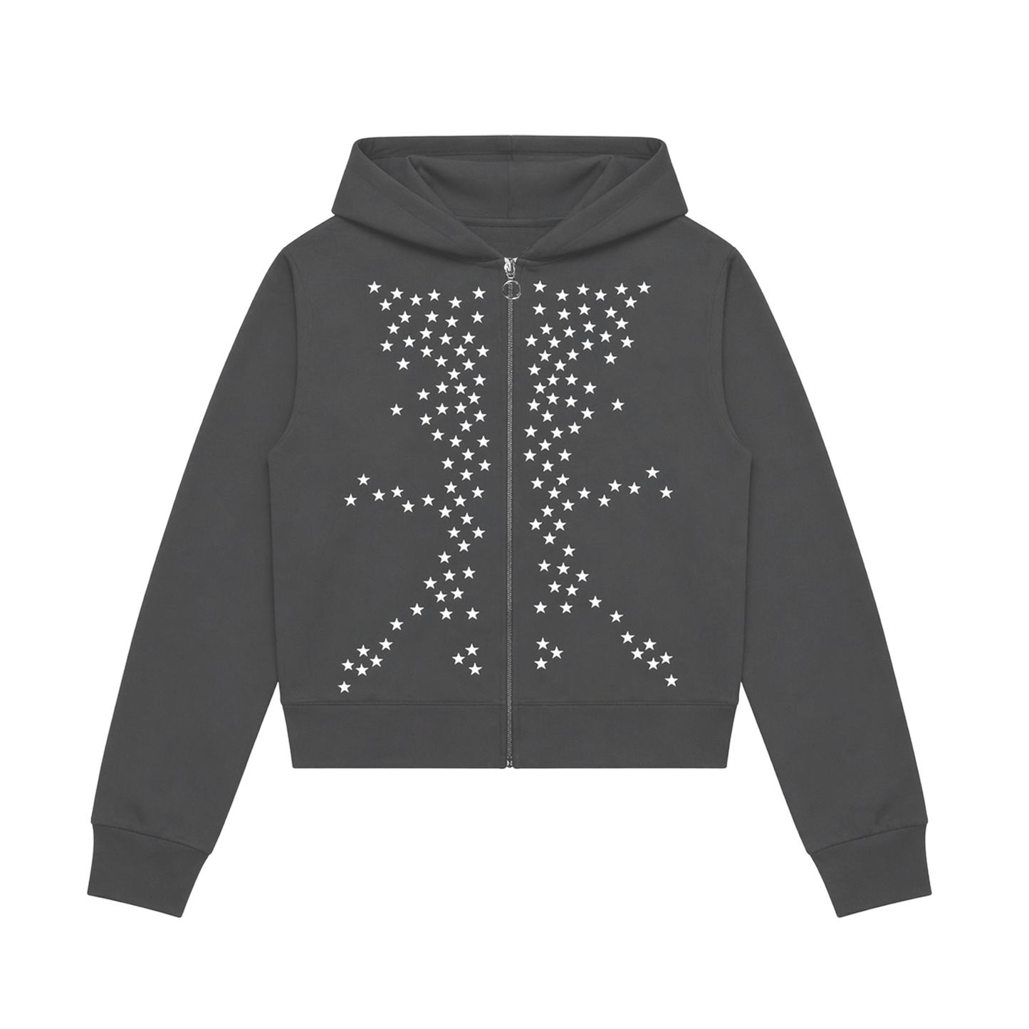STARS CROPPED ZIP HOODIE